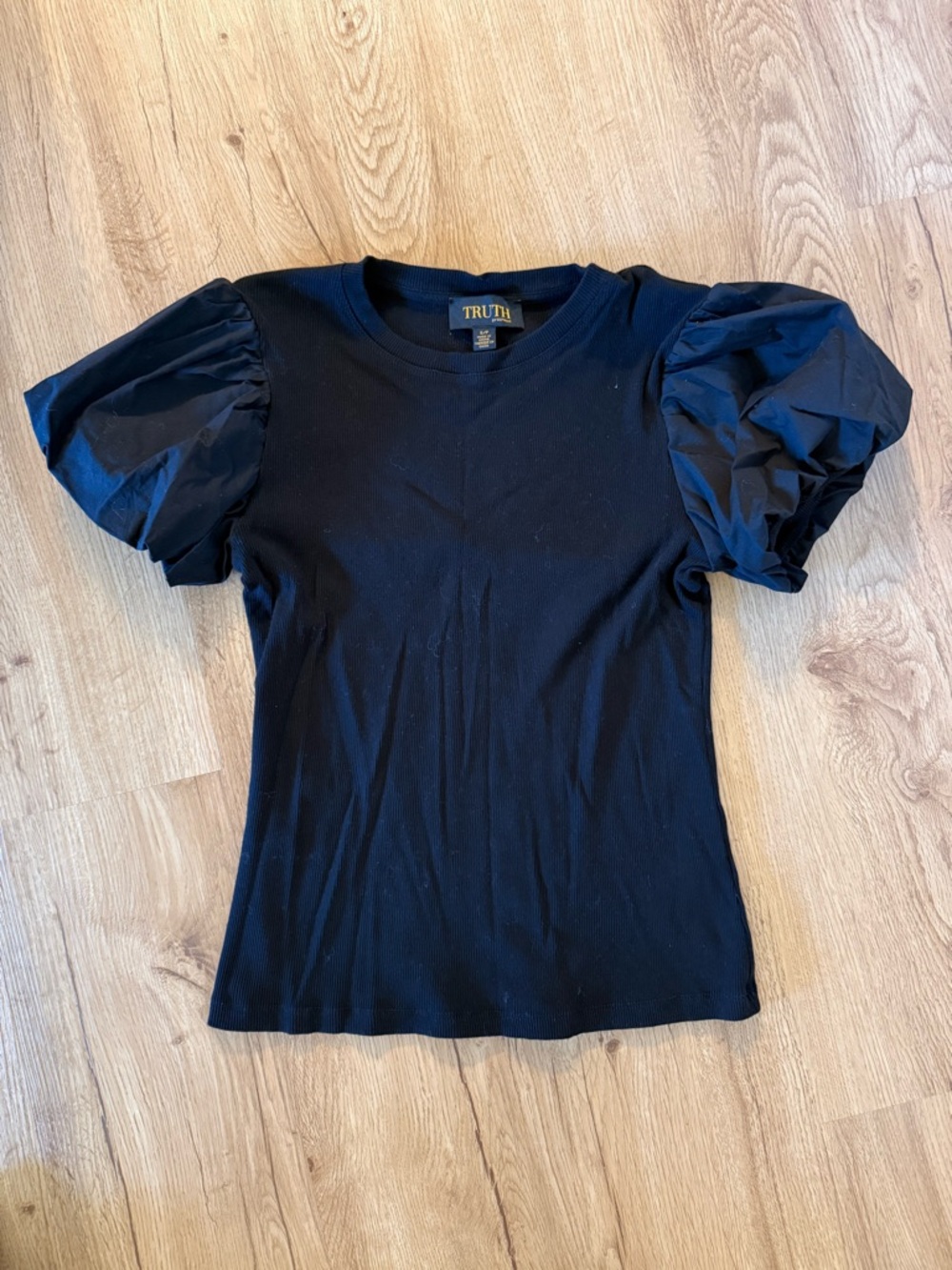 Truth Black Puff Sleeve Tee